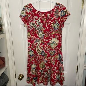 Chaps red floral sundress barely worn size Large